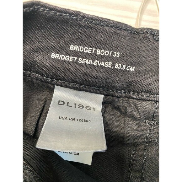 DL1961 Bridget Boot Black High Rise Instasculpt 33” New Size 32 - Picture 7 of 11